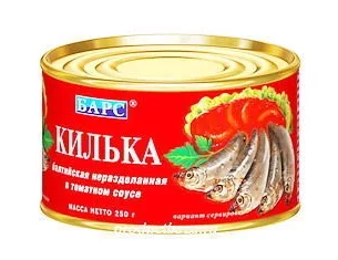Килька БАРС обжаренная в томатном соусе 240 г