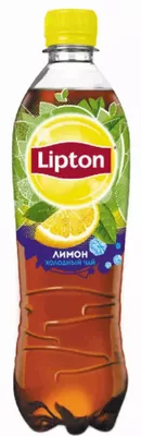Холодный чай LIPTON чёрный лимон 0.5 л