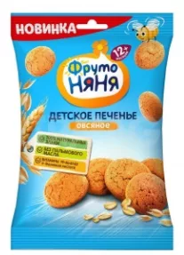 Печенье ФРУТОНЯНЯ растворимое овсяное обогащенное 50 г