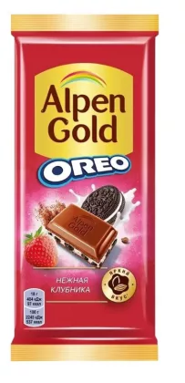 Шоколад ALPEN GOLD "Oreo" нежная клубника 85 г