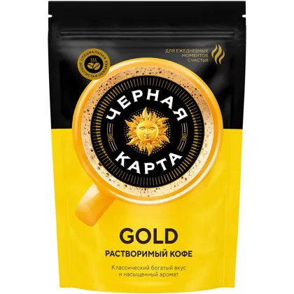 Кофе растворимый ЧЕРНАЯ КАРТА Gold 130 г Кофе растворимый ЧЕРНАЯ КАРТА Gold 130 г