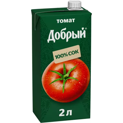 Сок ДОБРЫЙ томатный с сахаром и солью 2 л
