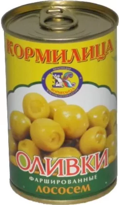 Оливки КОРМИЛИЦА с лососем 300 г