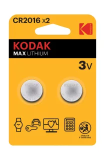 Батарейка KODAK "Max Lithium" CR2016 литиевая 2 шт.
