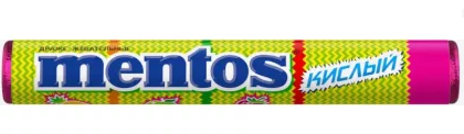 Драже MENTOS кислый со вкусами яблока, клубники, ананаса 37.5 г