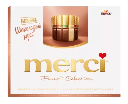 Конфеты STORCK Merci  Finest selection шоколадный мусс 210 г