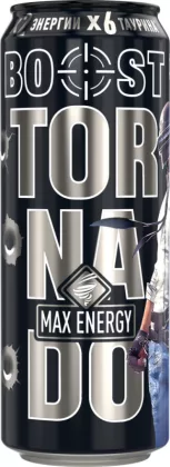 Напиток энергетический TORNADO Max Energy TornadoBoost 0.45 л