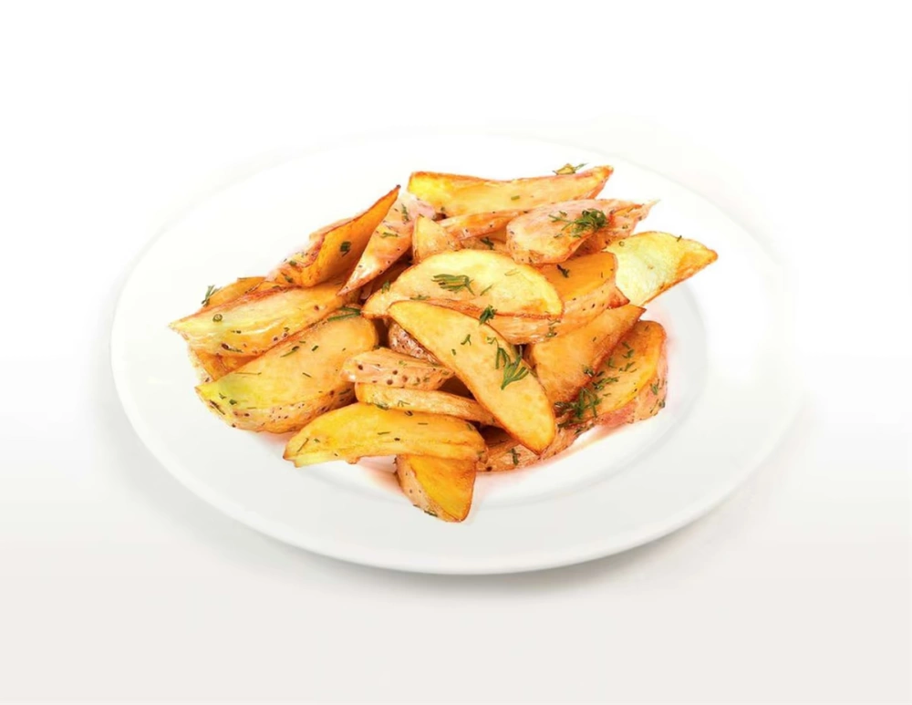 Картофельные дольки с чесноком и зеленью 150 гр