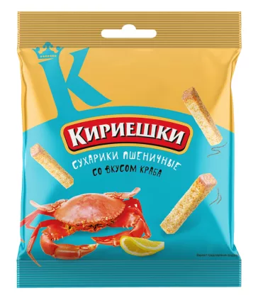 Сухарики КИРИЕШКИ пшеничные  краб 40 г