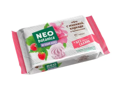 Зефир NEO BOTANICA с экстрактом каркаде и со вкусом малины без сахара 135 г