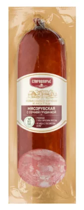 Колбаса СТАРОДВОРЬЕ "Мясорубская" с сочной грудинкой варено-копченая 350 г