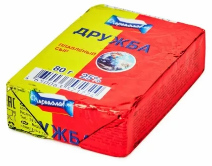 Продукт плавленый ПЕРЕЯСЛАВЛЬ "Классический. Дружба" плавленый 80 г 25%