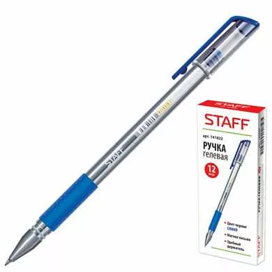 Ручка гелевая STAFF 0,5 мм синяя