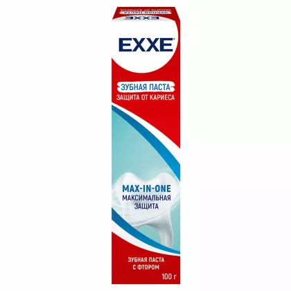 Зубная паста EXXE Зубная паста EXXE "Max-in-one" максимальная защита от кариеса 100 г