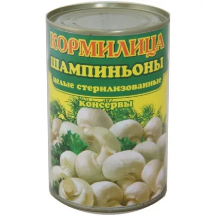 Шампиньоны КОРМИЛИЦА целые 425 мл