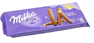 Печенье-палочки MILKA Lila Stix покрытые молочным шоколадом 112 г