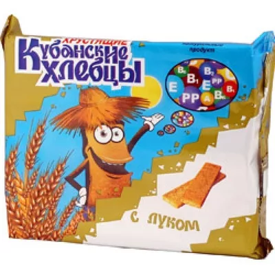 Хлебцы хрустящие "Кубанские хлебцы" с луком уп. 100г