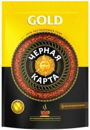 Кофе растворимый ЧЕРНАЯ КАРТА Gold 130 г Кофе растворимый ЧЕРНАЯ КАРТА Gold 130 г