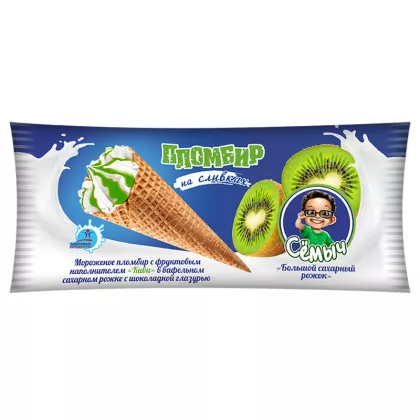 Мороженое ЗДОРОВЫЕ ПРОДУКТЫ "Сёмыч" киви 125 г 12%