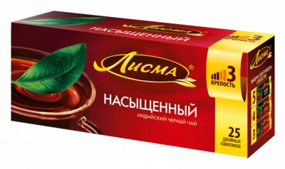 Чай черный ЛИСМА "Насыщенный" 25х1,8г