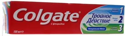 Зубная паста Colgate Тройное Действие Натуральная мята туб. 100 мл кор. картон.1
