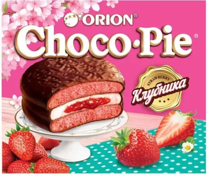 Печенье ORION Choco Pie "Strawberry" 360 г