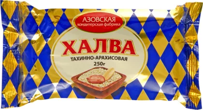 Халва АЗОВСКАЯ КФ тахинно-арахисовая 250 г
