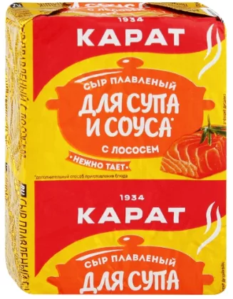 Сыр КАРАТ "C рыбой" плавленый 90 г 45%