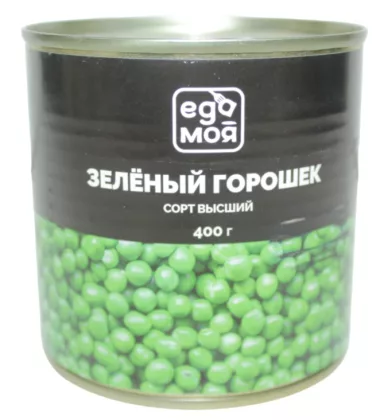 Горошек зеленый ЕДА МОЯ 400 г ж/б