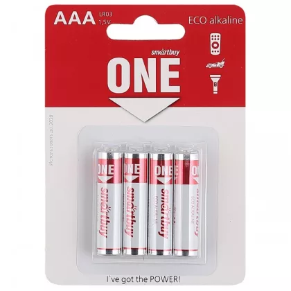 Батарейка SMARTBUY ONE ECO (арт. SOBA-3A04B-Eco) ААА щелочная 4 шт.