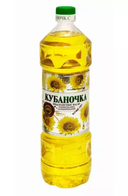 Масло подсолнечное КУБАНОЧКА рафинированное 1 л