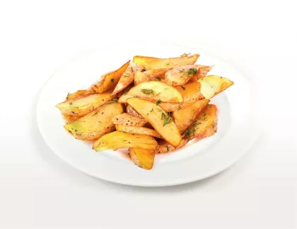 Картофельные дольки с чесноком и зеленью 150 гр