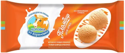 Мороженое КОРОВКА ИЗ КОРЕНОВКИ Мороженое КОРОВКА ИЗ КОРЕНОВКИ "Пломбир крем-брюле" 400 г 15%
