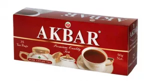 Чай черный AKBAR Чай черный AKBAR "Красно-белая серия" 25х2г