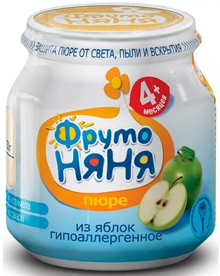 ФрутоНяня Пюре яблоко 4+ мес. бан. 100г
