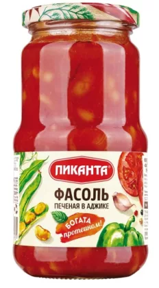 Фасоль ПИКАНТА печеная в аджике 470 г