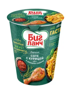 Лапша БИГ ЛАНЧ "Соте" с курицей и пряными травами 65 г