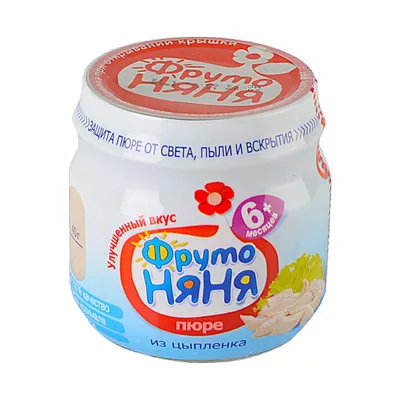 ФрутоНяня Пюре цыпленок 6+ мес. бан. 80г