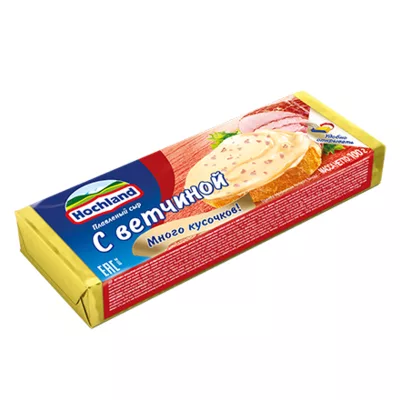 Сыр HOCHLAND плавленый с ветчиной 100 г 35%