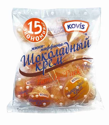 Мини-маффины KOVIS с шоколадным кремом 470 г
