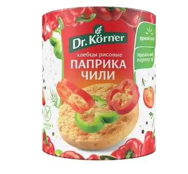 Хлебцы DR. KORNER "Рисовые" с паприкой и чили 80 г