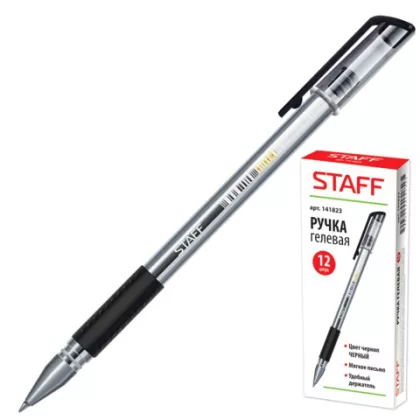 Ручка гелевая STAFF 0,35 мм черная