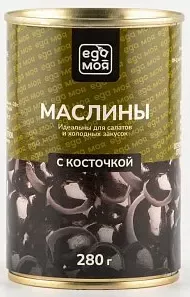 Маслины ЕДА МОЯ с косточкой 280 г