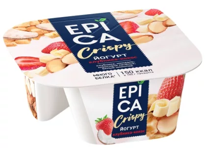 Йогурт EPICA "Crispy" клубника-кокос 138 г 7,3%