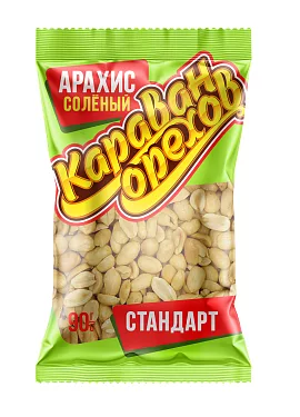 Арахис КАРАВАН ОРЕХОВ "Стандарт" жареный соленый 40 г