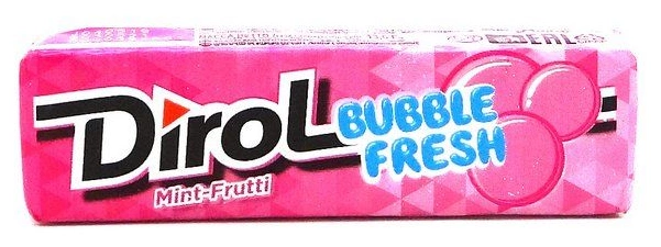 Жевательная резинка DIROL Bubble gum мята-фрукты 13,6 г