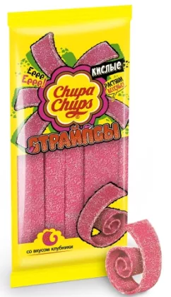 Мармелад жевательный CHUPA CHUPS "Кислые страйпсы" 120 г