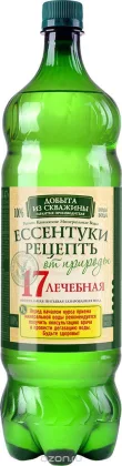 Вода минеральная РЕЦЕПТЪ ОТ ПРИРОДЫ "Ессентуки №17" лечебная газированная 0,45 л