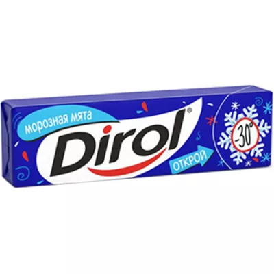Жевательная резинка DIROL морозная мята 13.6 г
