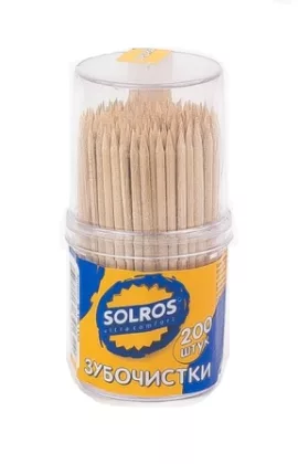 Зубочистки SOLROS деревянные 200 шт
